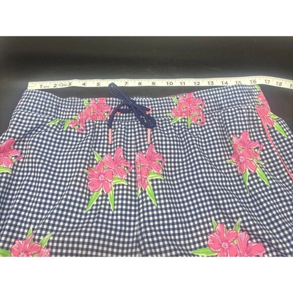 Vineyard Vines Men's 7” Chappy Printed Gingham & Floral Lined Swim Trunks Sz M - Picture 7 of 11